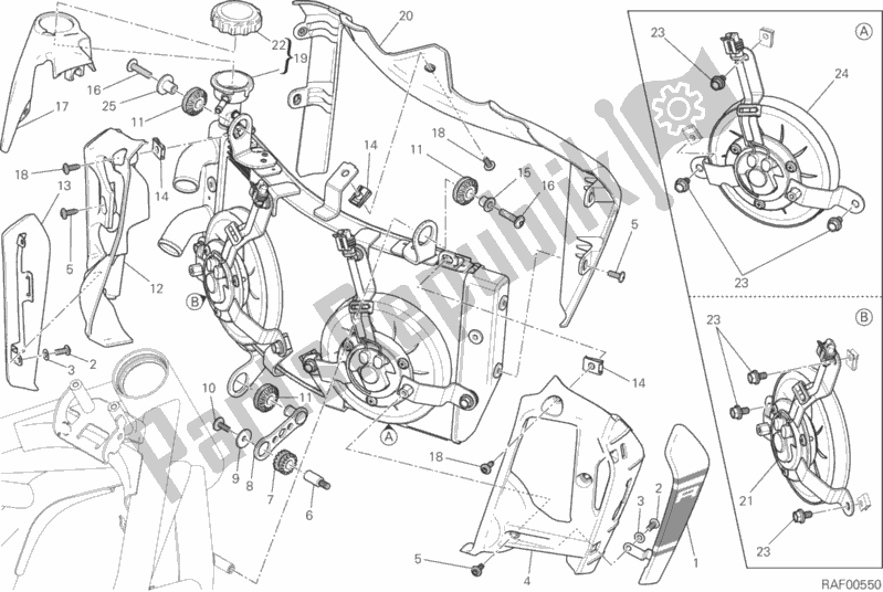 Wszystkie części do Ch? Odnica Wody Ducati Monster 1200 R 2018